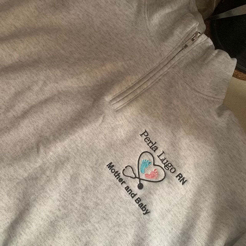 Baby Feet Pullover Sweatshirt Jacket Gift For Nurse