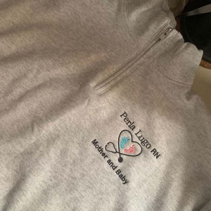 Baby Feet Pullover Sweatshirt Jacket Gift For Nurse