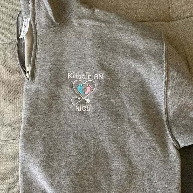 Baby Feet Pullover Sweatshirt Jacket Gift For Nurse