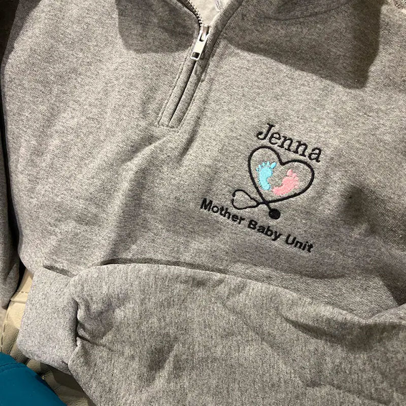 Baby Feet Pullover Sweatshirt Jacket Gift For Nurse