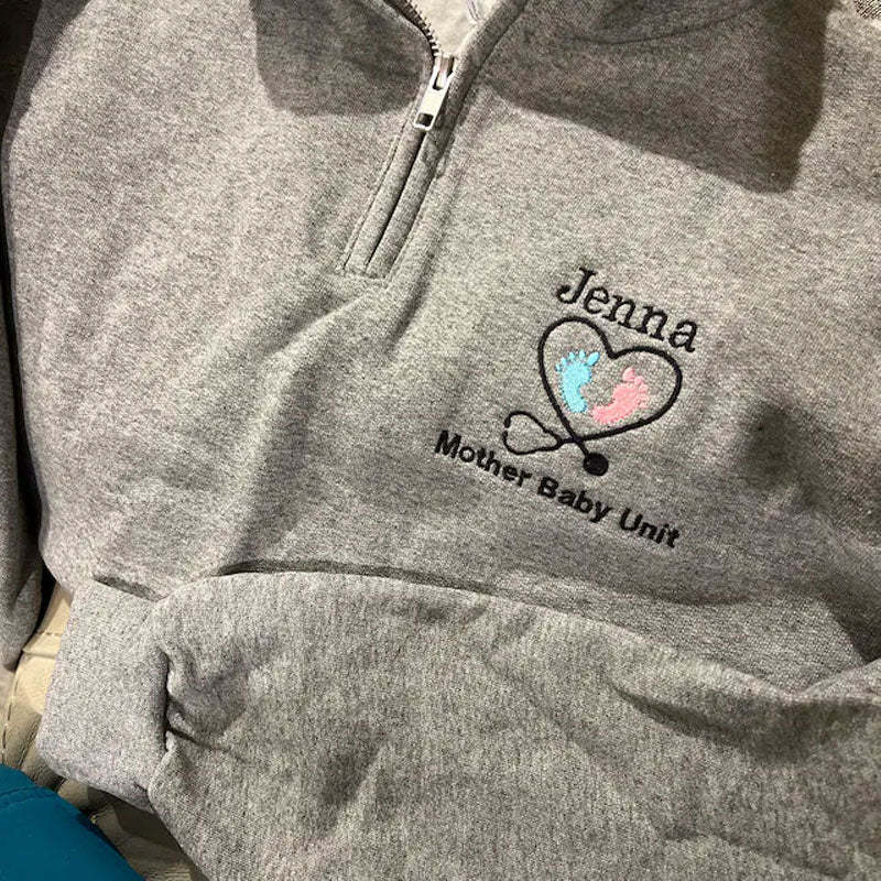 Baby Feet Pullover Sweatshirt Jacket Gift For Nurse