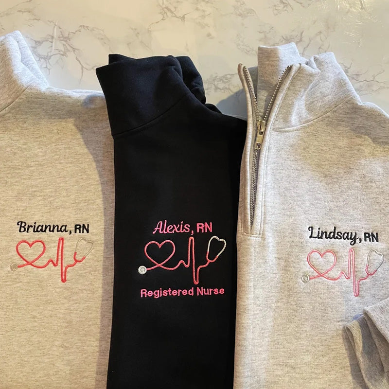 Nurse Stethoscope Pullover Sweatshirt Jacket Gift For Nurse