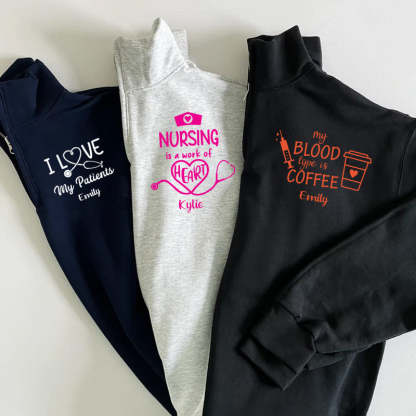 Personalized Nurse Pullover Sweatshirt  Jacket Gift
