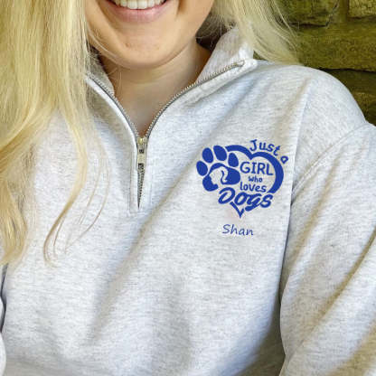 Just a Girl Who Loves Dogs Pullover Sweatshirt