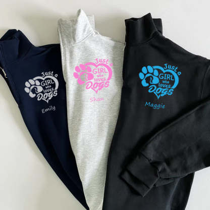 Just a Girl Who Loves Dogs Pullover Sweatshirt