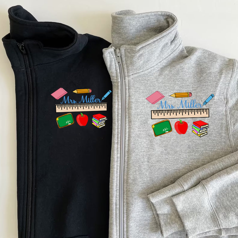 Personalized Teacher Ruler Pullover Sweatshirt