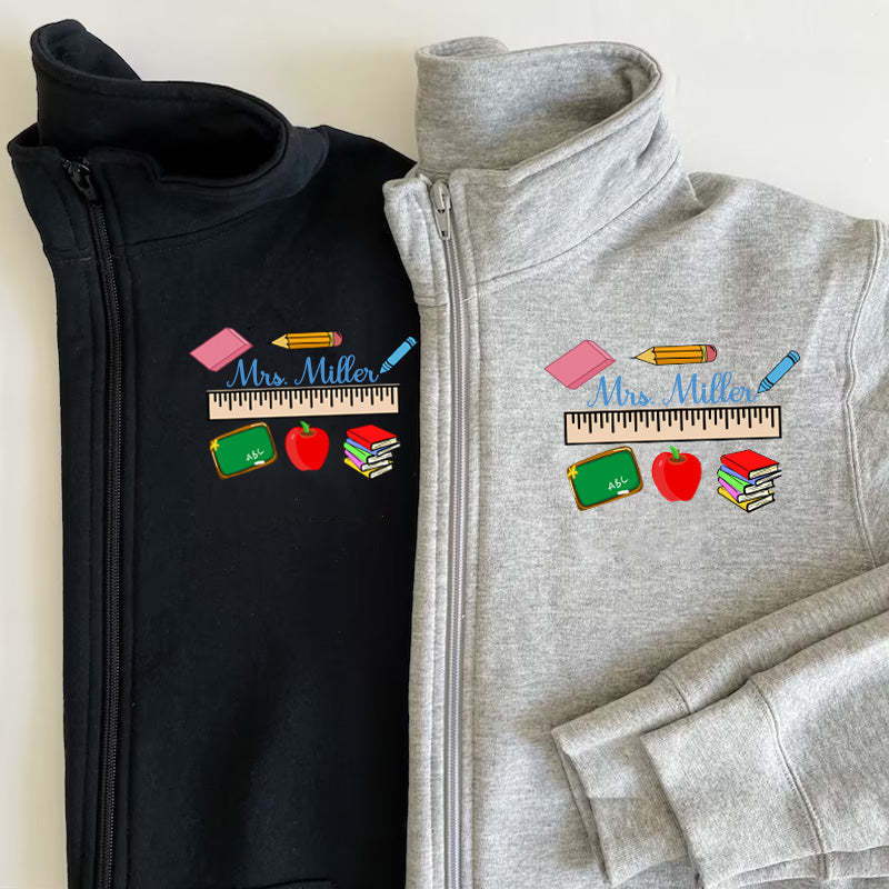 Personalized Teacher Ruler Pullover Sweatshirt
