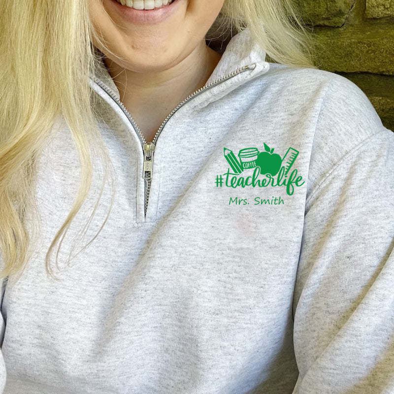 Personalized Teacher Life Pullover Sweatshirt