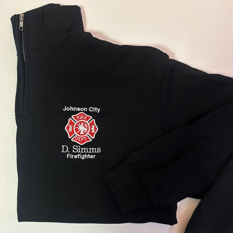 Firefighter Custom Pullover Sweatshirt Jacket