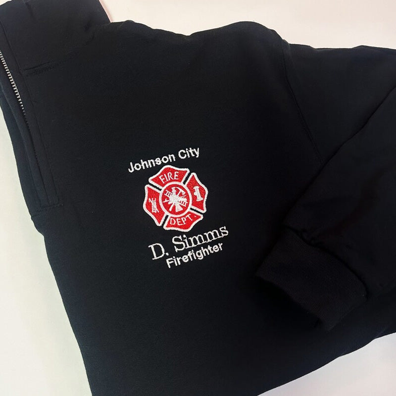 Firefighter Custom Pullover Sweatshirt Jacket