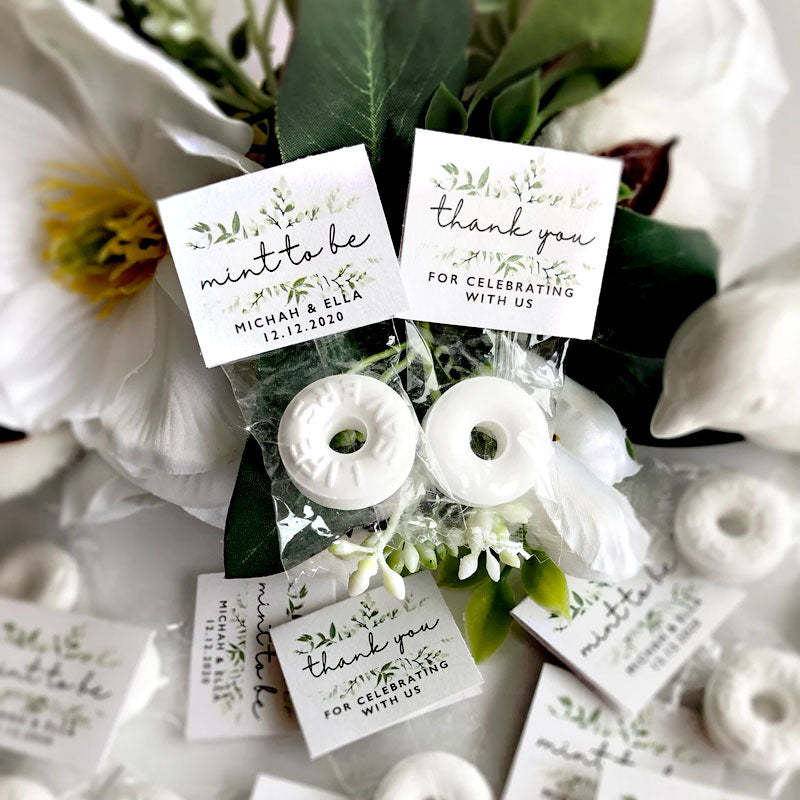 Wedding Favors Mint To Be , Greenery Lifesaver Mint Party Favor Tag