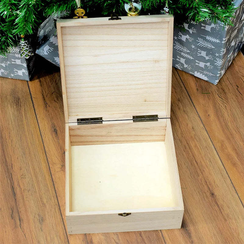 Personalised Wood Christmas Eve Box For Children Ready To Fill With Gifts