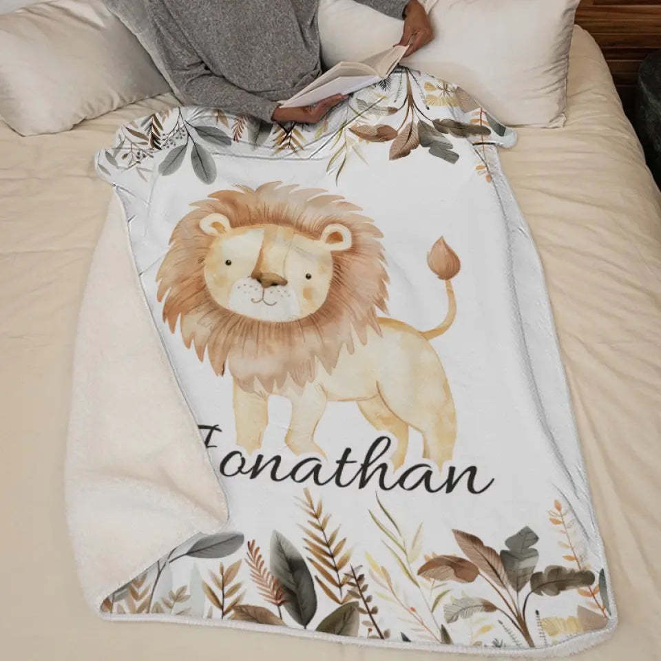 Cozy Blankets And Wild Friends For Sweet Dreams - Family Personalized Custom Baby Blanket