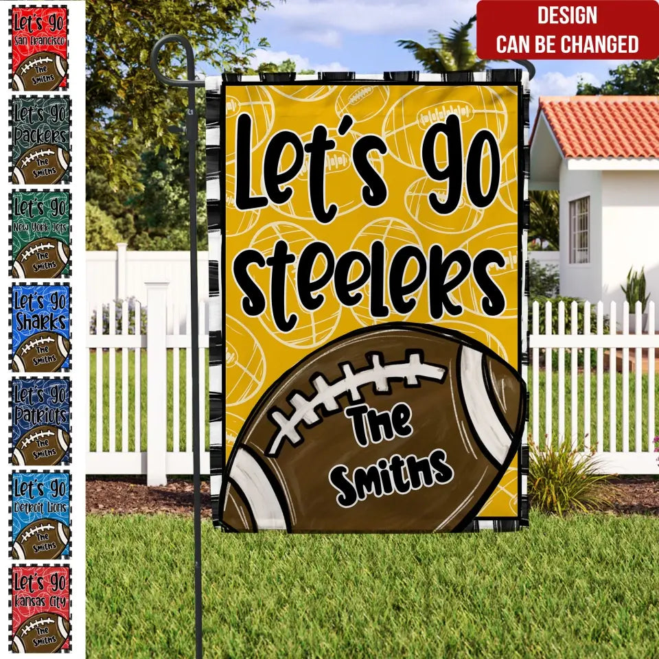 Custom Team Football Season - Personalized Garden Flag, Football Fan Gift 