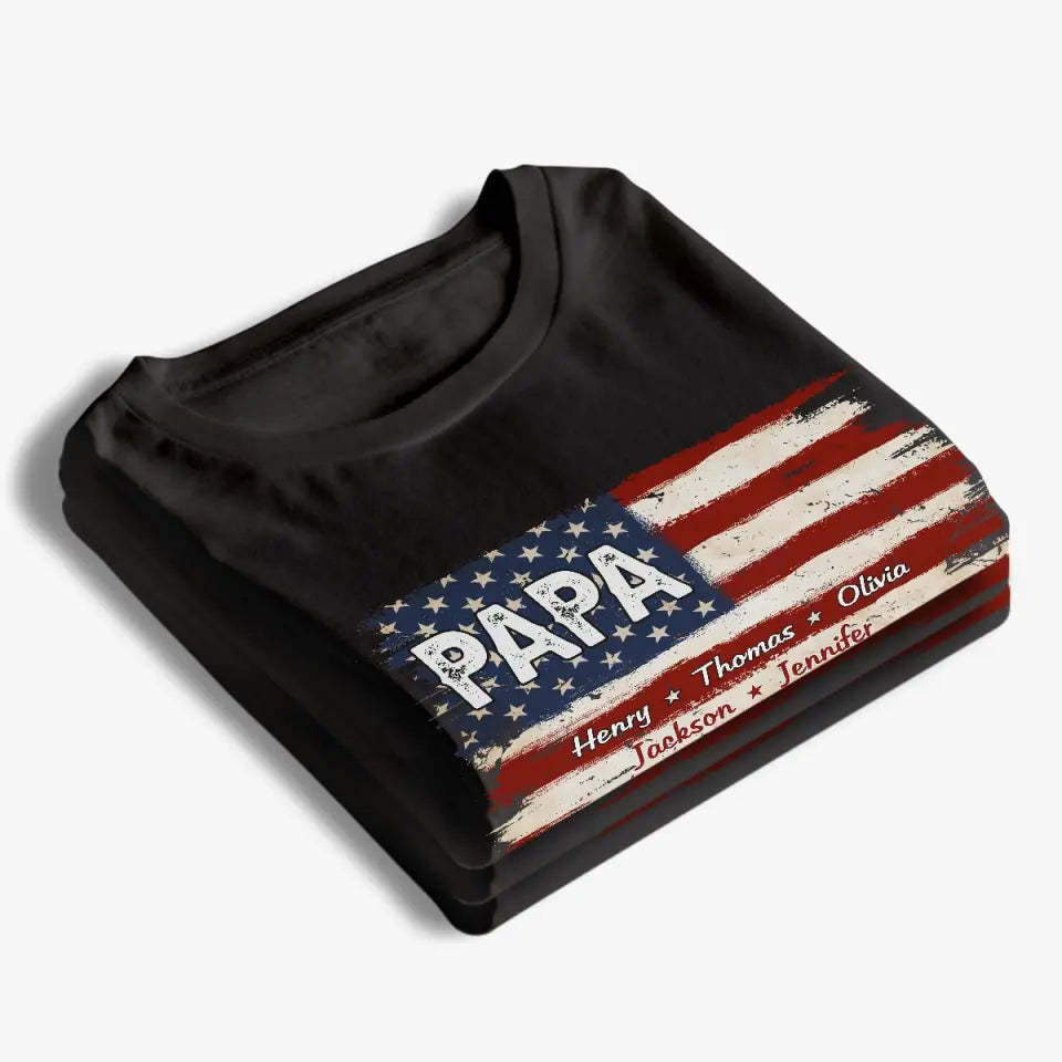 Always Proud To Be American - Family Personalized Custom T-shirt