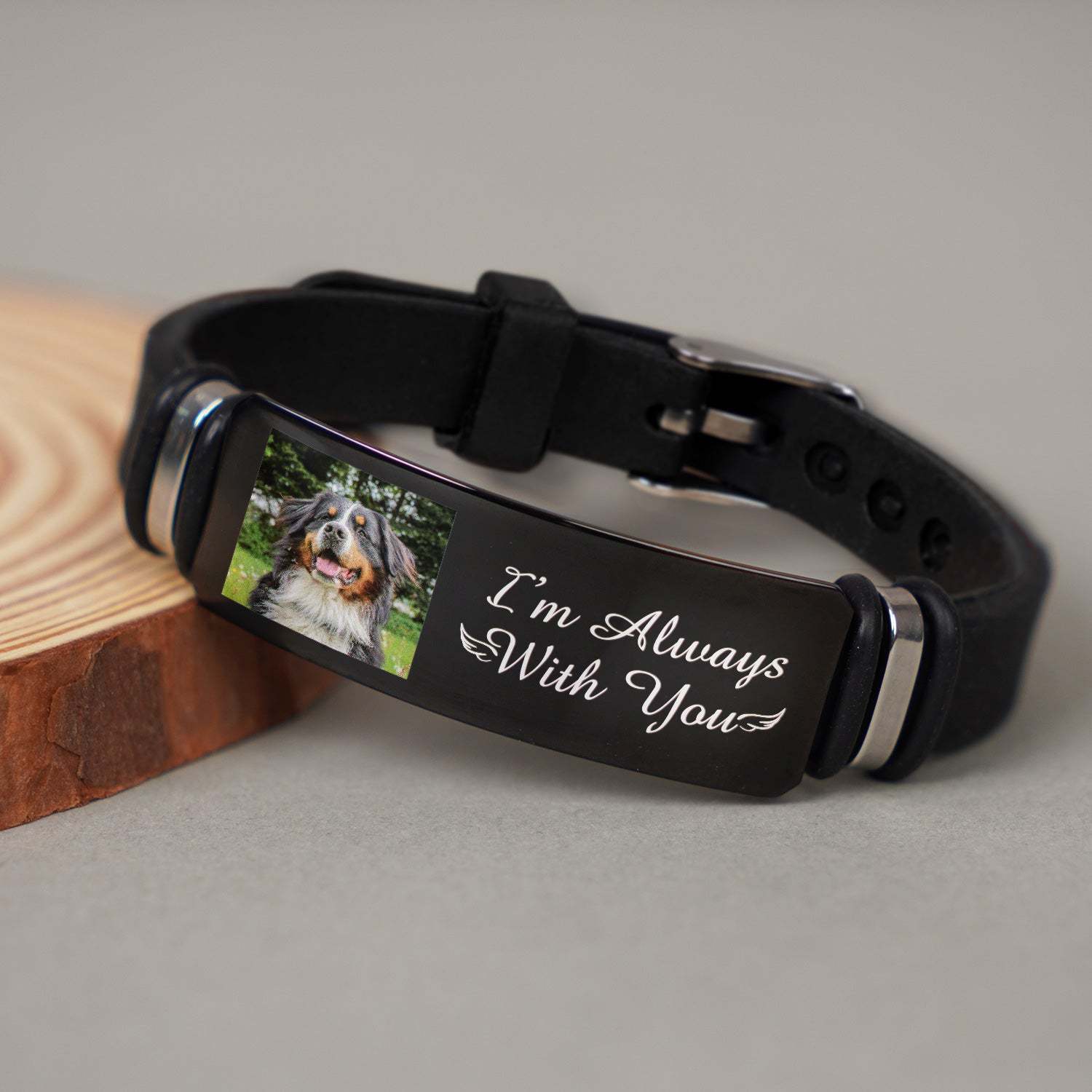 Custom Photo Bracelet I'm Always With You - Memorial Gift For Pet Lover, Dog Mom, Cat Dad