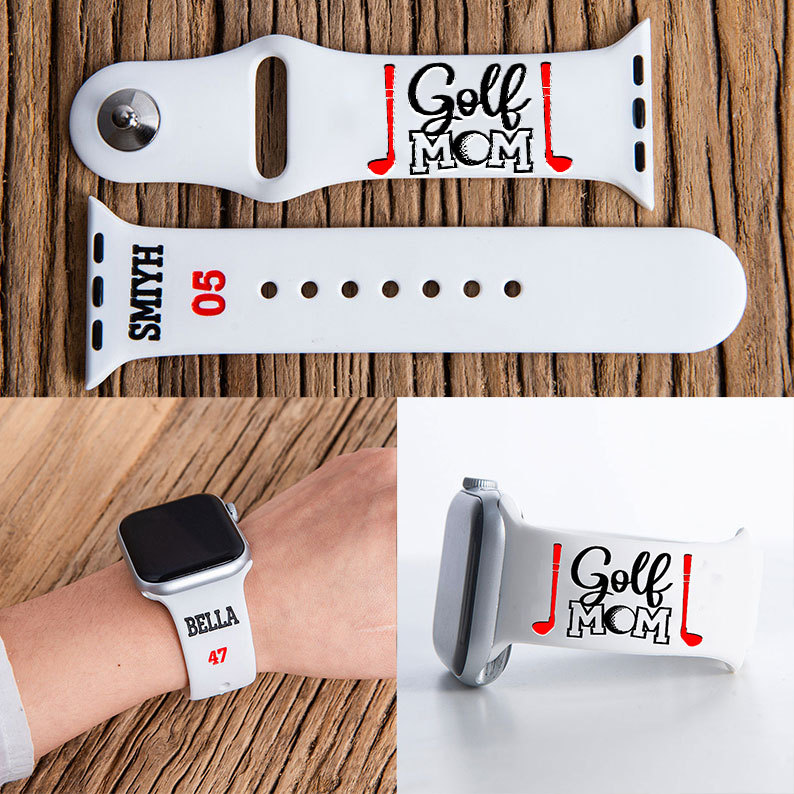 Personalized Silicone Bands Hockey Watch Bands, Hockey mom watch bands, Sport watch bands