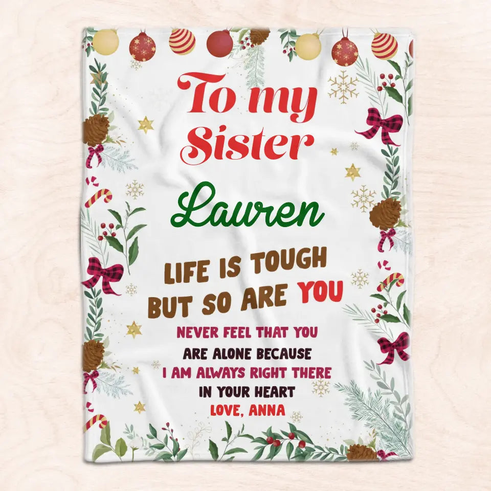 To My Sister - Personalized Blanket, Christmas Gift For Family