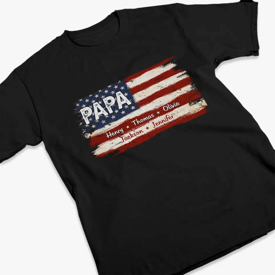 Always Proud To Be American - Family Personalized Custom T-shirt