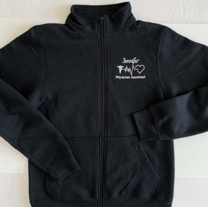 Embroidered Nurse Pullover Sweatshirt Jacket