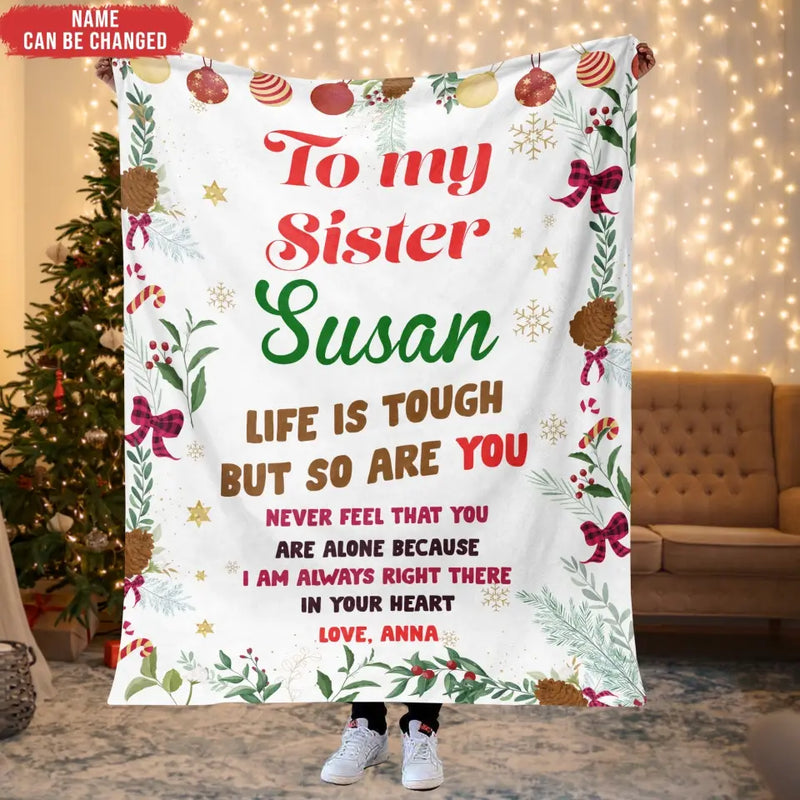 To My Sister - Personalized Blanket, Christmas Gift For Family