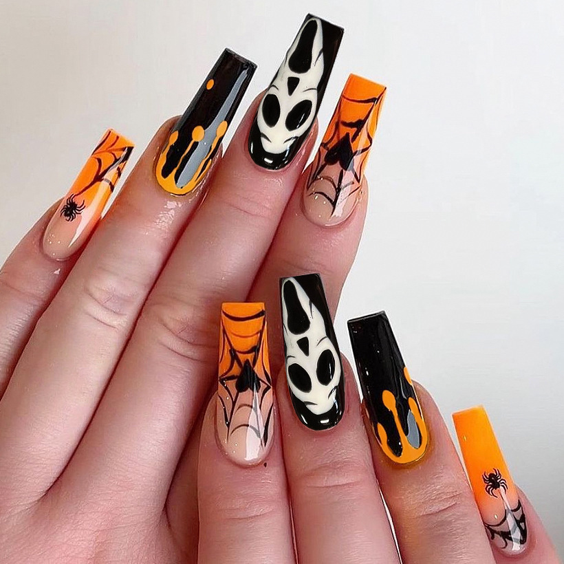 Halloween Press-On Nail Tips - Set of 24 - WM-60