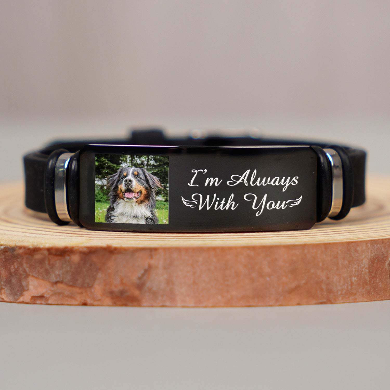 Custom Photo Bracelet I'm Always With You - Memorial Gift For Pet Lover, Dog Mom, Cat Dad