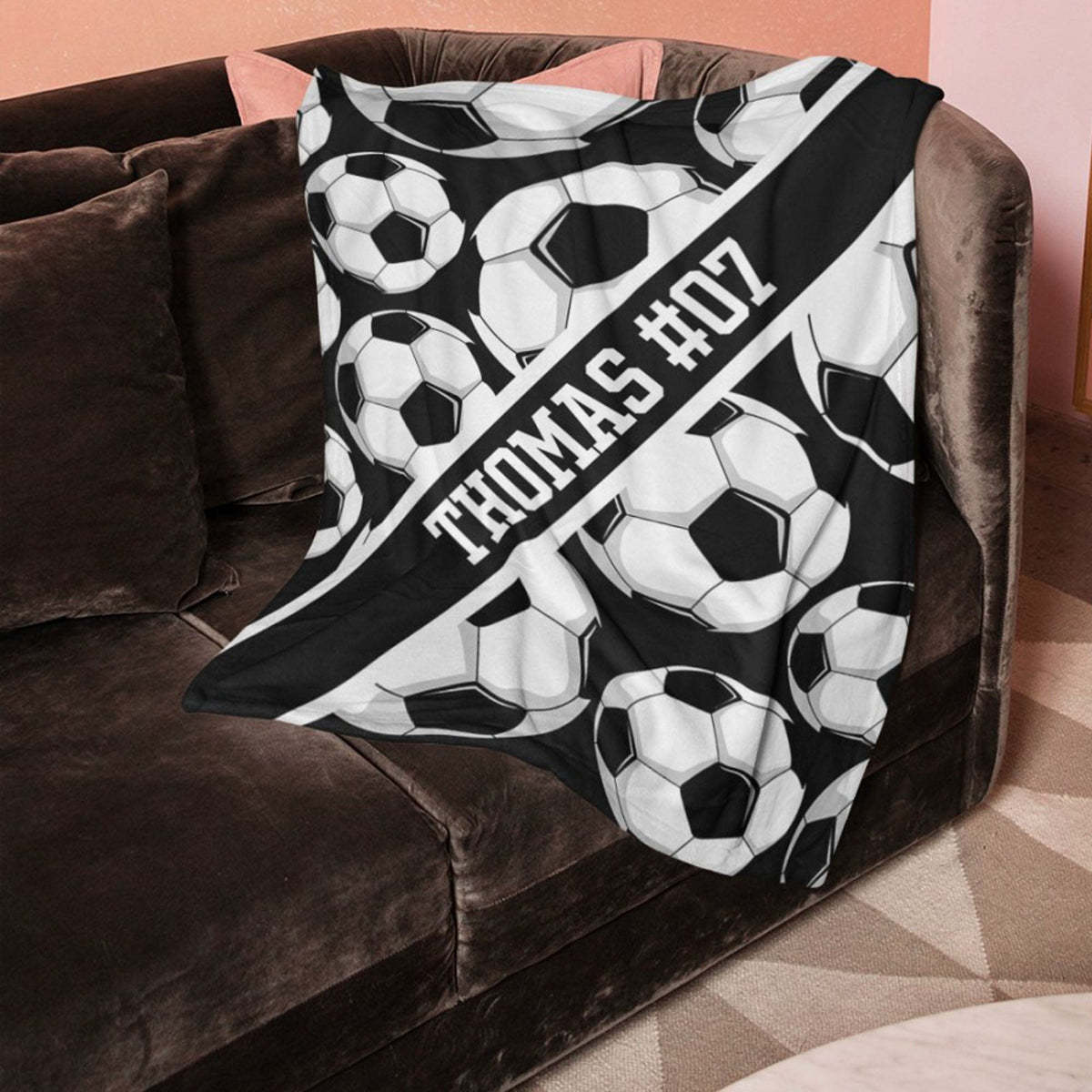 Personalized Custom Soccer Blanket