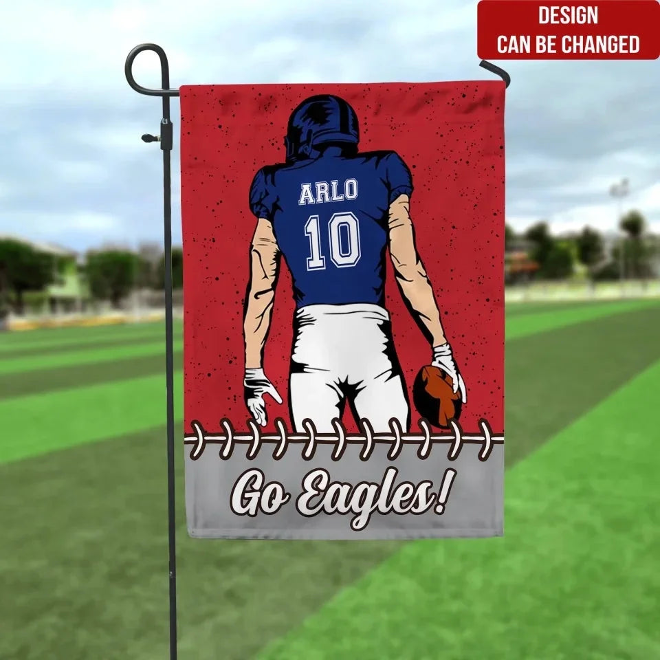 Custom Football Fan - Personalized Garden Flag, Football Gift