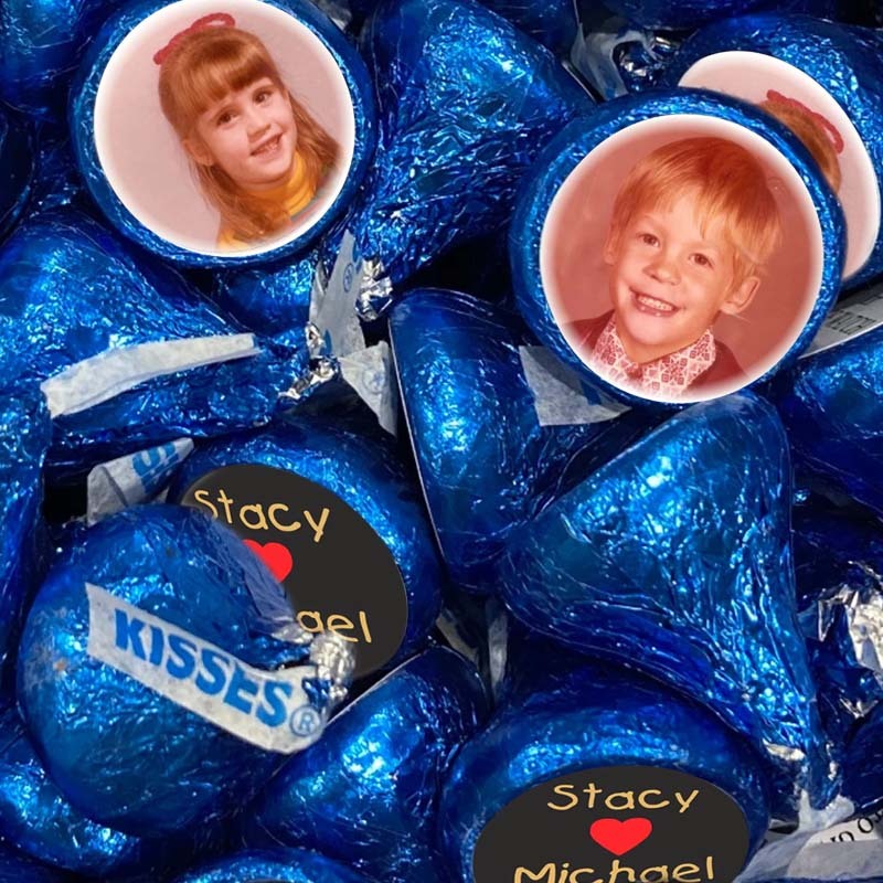 Photo Wedding Kiss Stickers Wedding Stickers for Chocolate Kisses Candy