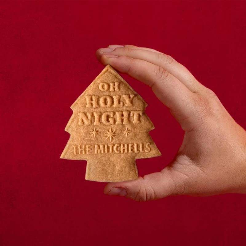 Custom Holiday Baking Stamp Acrylic Cookie Press - Elf Cookie Stamp