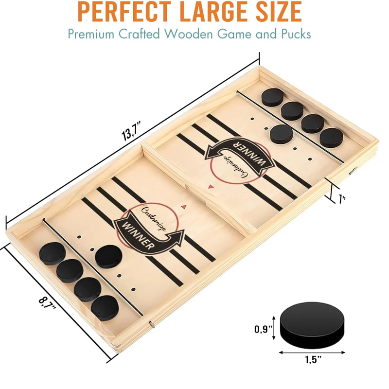 Best Interactive Game Ever - Fast Sling Puck Game - Gift For Family, Friends, Children