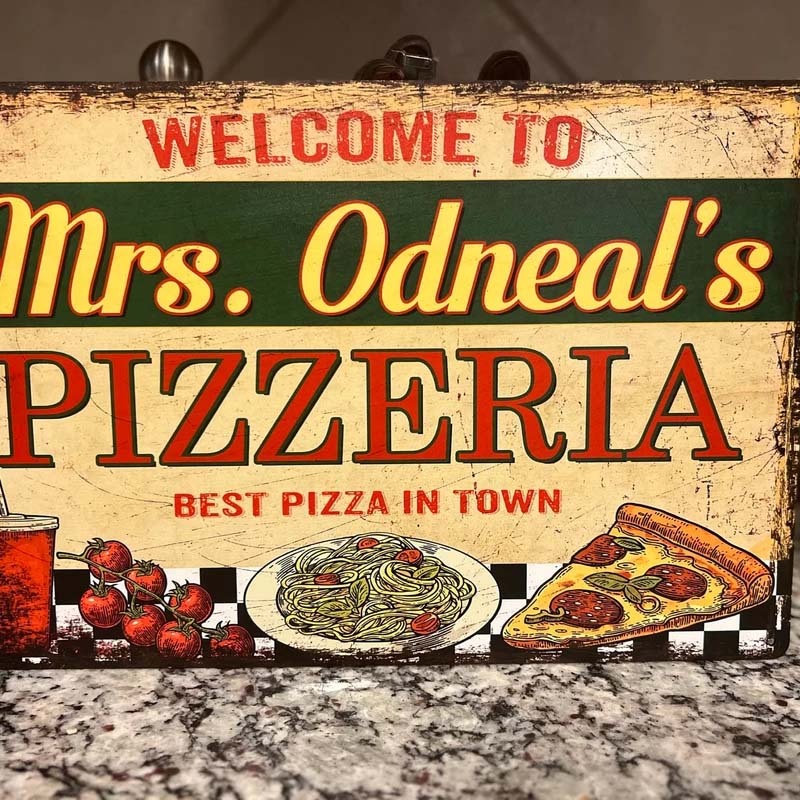 Personalized Pizzeria Sign Pizza Kitchen Decor Chef Gift