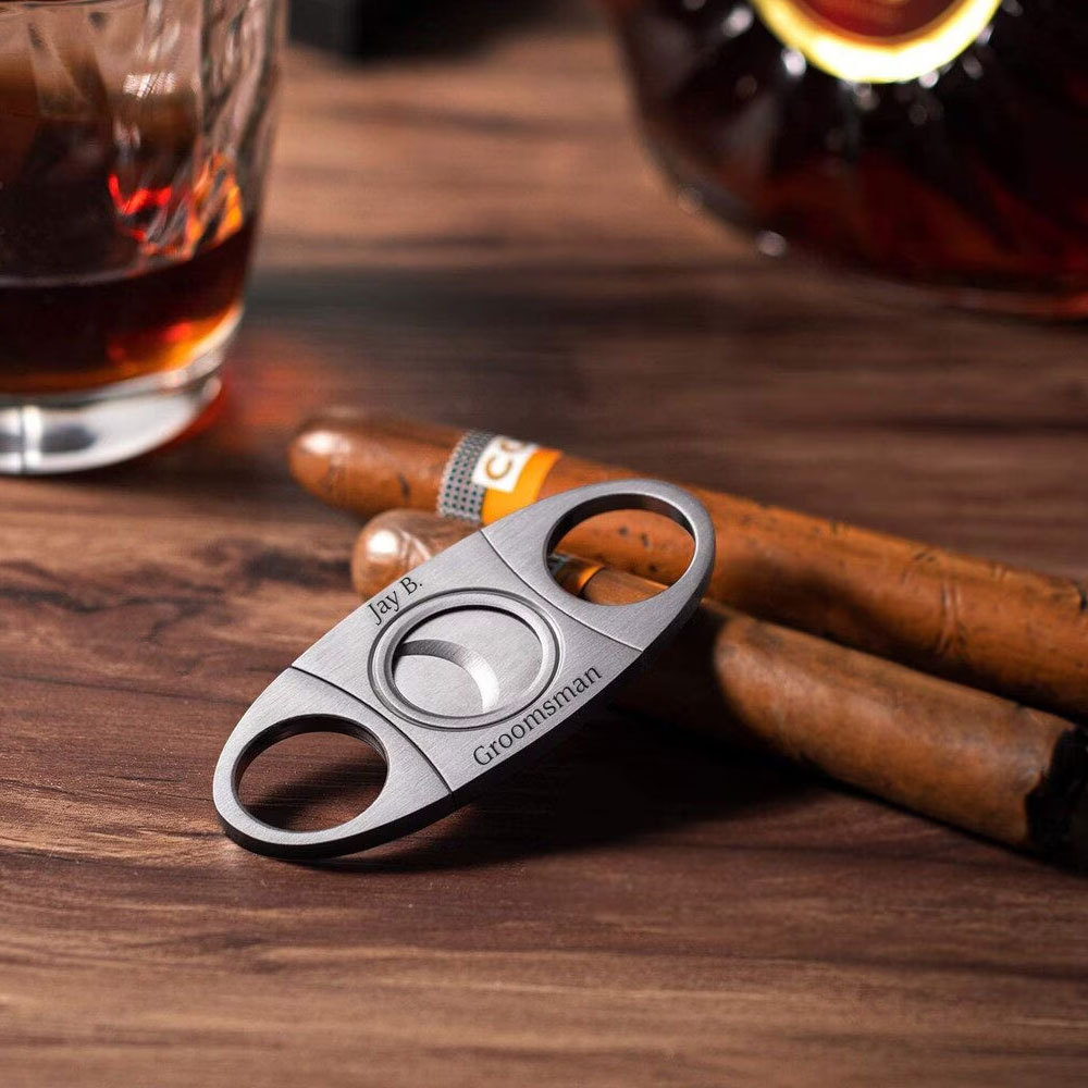 Personalized CIGAR HUMIDOR CASE Holder Leather Cigars Engraved Men Gift