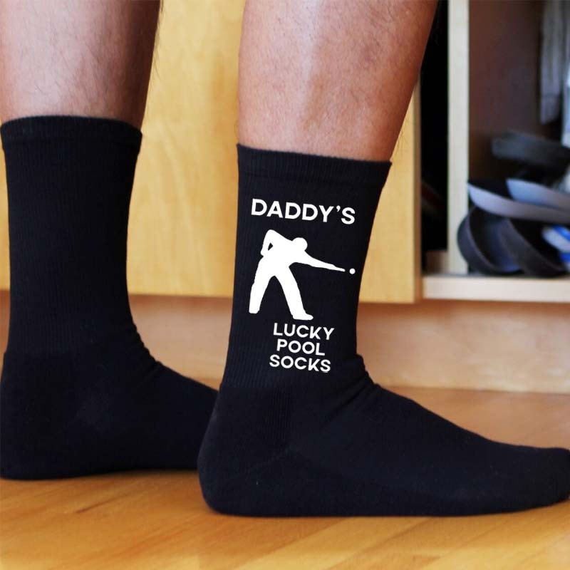 Personalised Lucky Pool Socks, Pool Gift - Gift for Pool Player