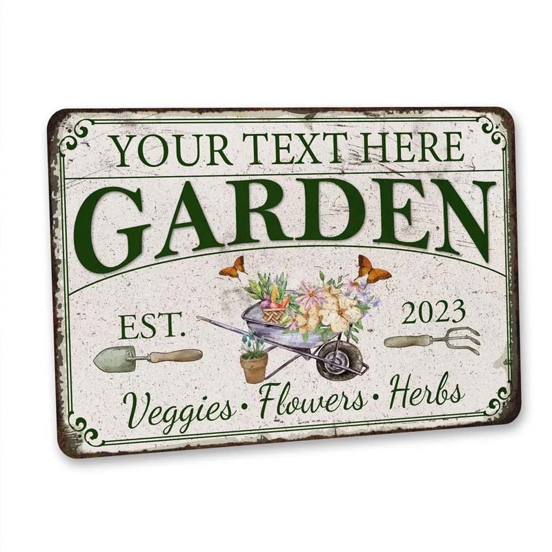 Personalized Garden Sign Garden Lover Gift Veggie Garden Flower Garden