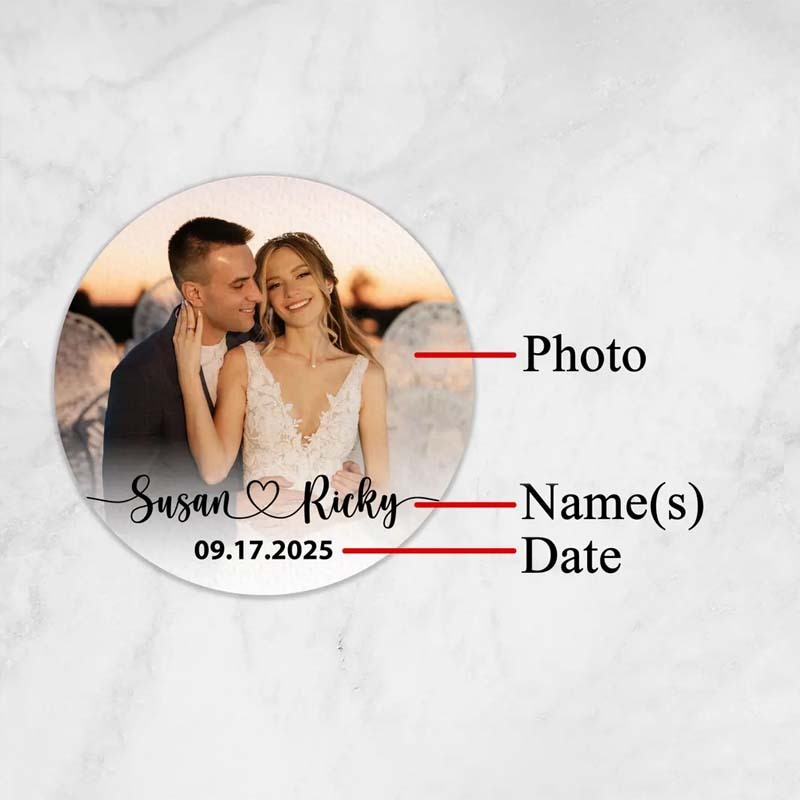 EDIBLE Photo Wedding Cocktail Toppers Custom Wedding Reception Drink Toppers