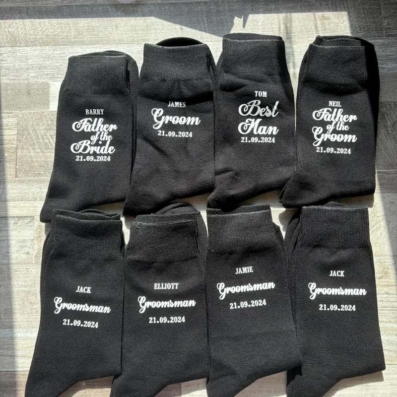 Personalised wedding socks Groom Page Boy Best Man Groomsman Gift