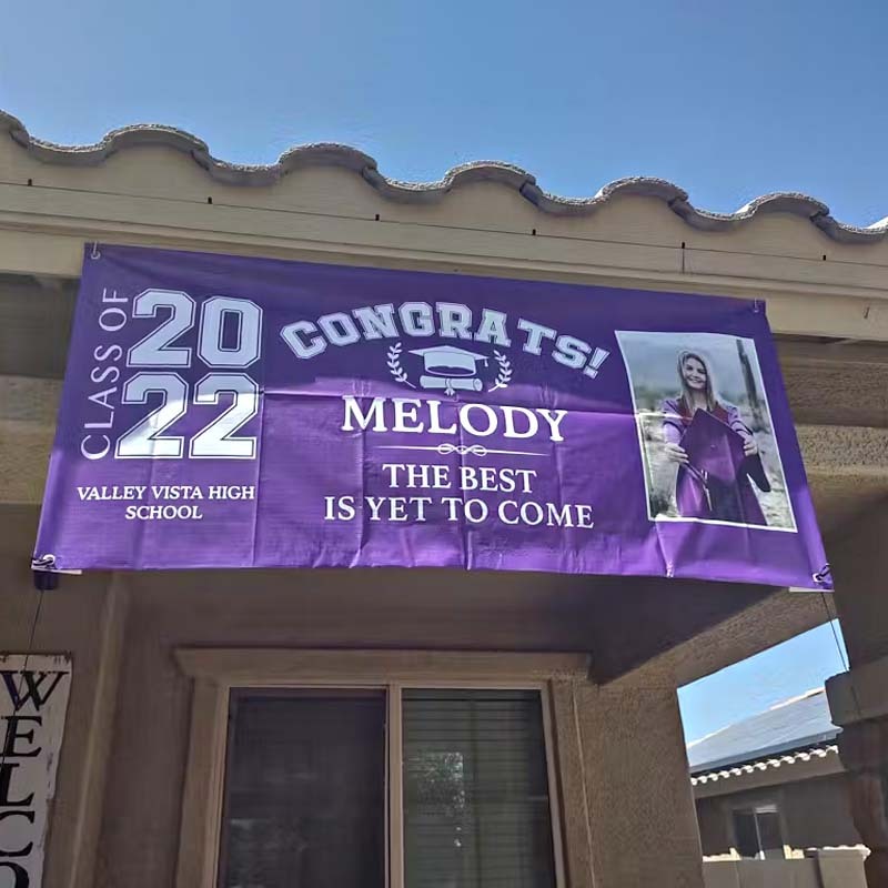 Congrats Class of 2025 Banner With Custom Image Quotes & School Name Can Be Changed