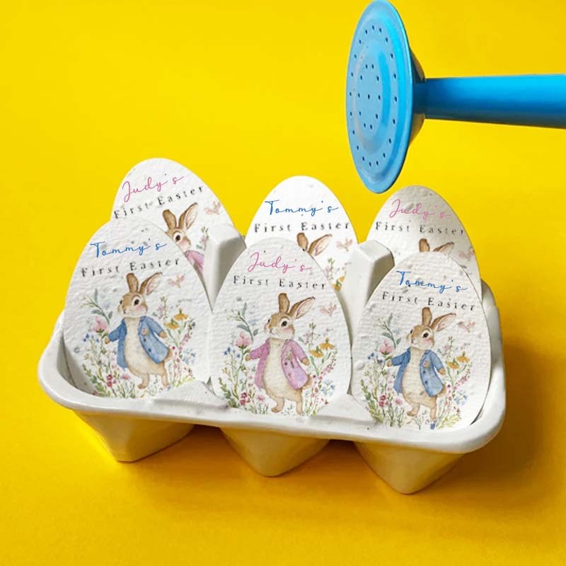 Custom Easter egg-shaped seed paper First Easter Gift