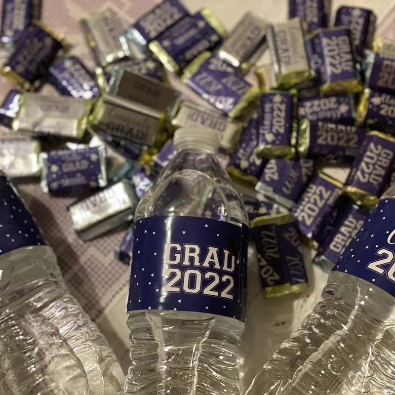 2025 Graduation Water Bottle Labels | Class of 2025 Graduation Party Favors | Grad Party Decorations