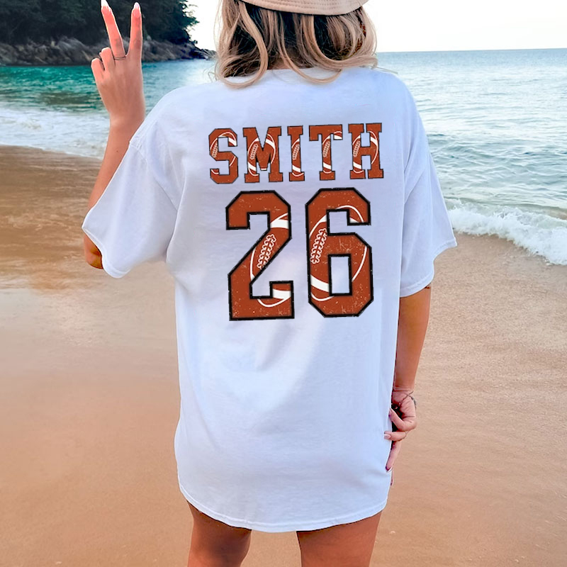 Personalized Football Mom Shirt, Custom Game Day Mom Football Tee