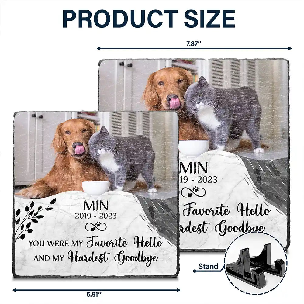 Custom Photo We Loved You With All Our Heart - Personalized Rectangle Memorial Garden Stone