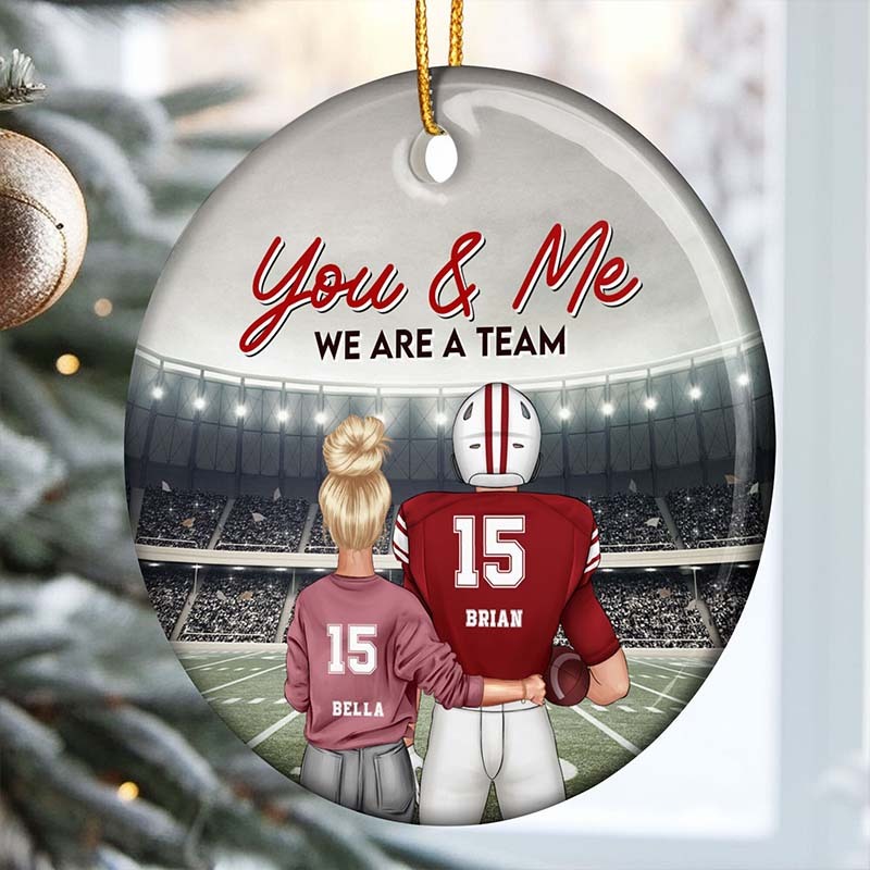 Personalized Football Ceramic Ornament - Gift For Football Lover