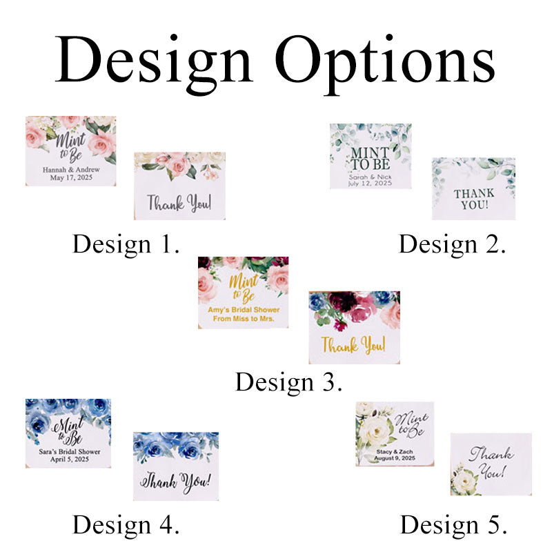 Mint to Be Wedding Favors Wedding Floral Favor Personalized Wedding Favor Mints