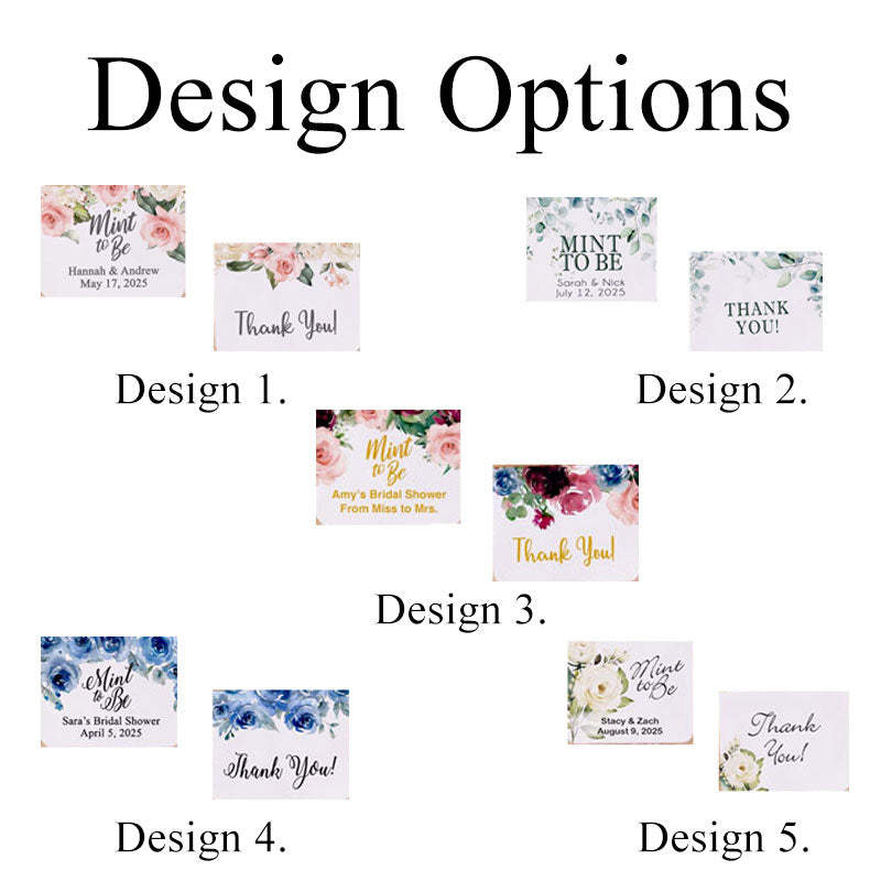 Mint to Be Wedding Favors Wedding Floral Favor Personalized Wedding Favor Mints