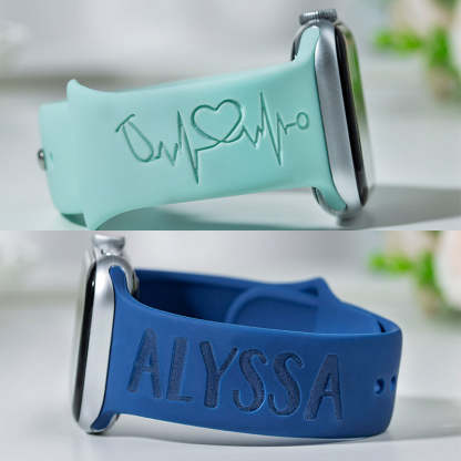 Nurse Stethoscope Custom Monogram Watch Band for Apple and Samsung