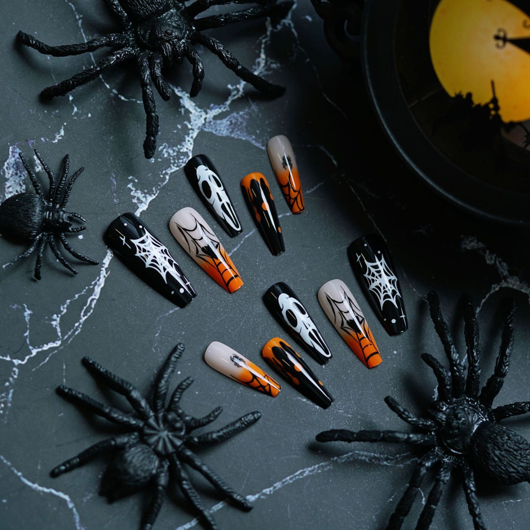 Halloween Press-On Nail Tips - Set of 24 - WM-60