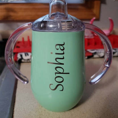 Personalized Sippy Cup, Stainless Steel Toddler Cup