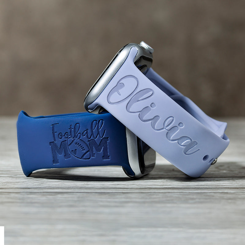 BALL MOM Engraved sport silicone Personalized Watch Band for Apple and Samsung